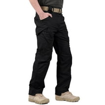FEDTOSING Relaxed Work Cargo Pants Outdoor Mens Pant Black,Size 32×32
