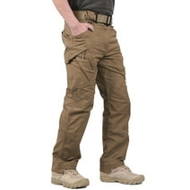 FEDTOSING Relaxed Work Cargo Pants Outdoor Mens Pant Brown,Size 36×32