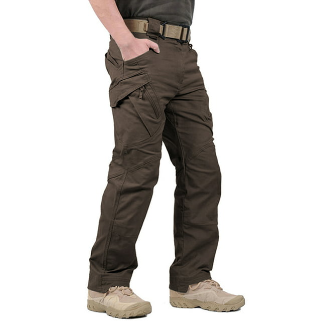 FEDTOSING Relaxed Work Cargo Pants Outdoor Mens Pant Coffee,Size 42×32 ...