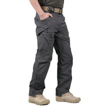 FEDTOSING Relaxed Work Cargo Pants Outdoor Mens Pant Dark Gray,Size 42×32