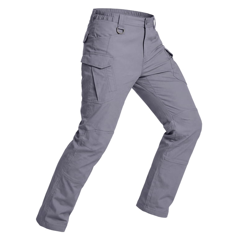 FEDTOSING Relaxed Work Cargo Pants Outdoor Mens Pant Gray,Size 44