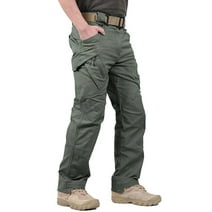 FEDTOSING Relaxed Work Cargo Pants Outdoor Mens Pant Greyish Green,Size 42×32