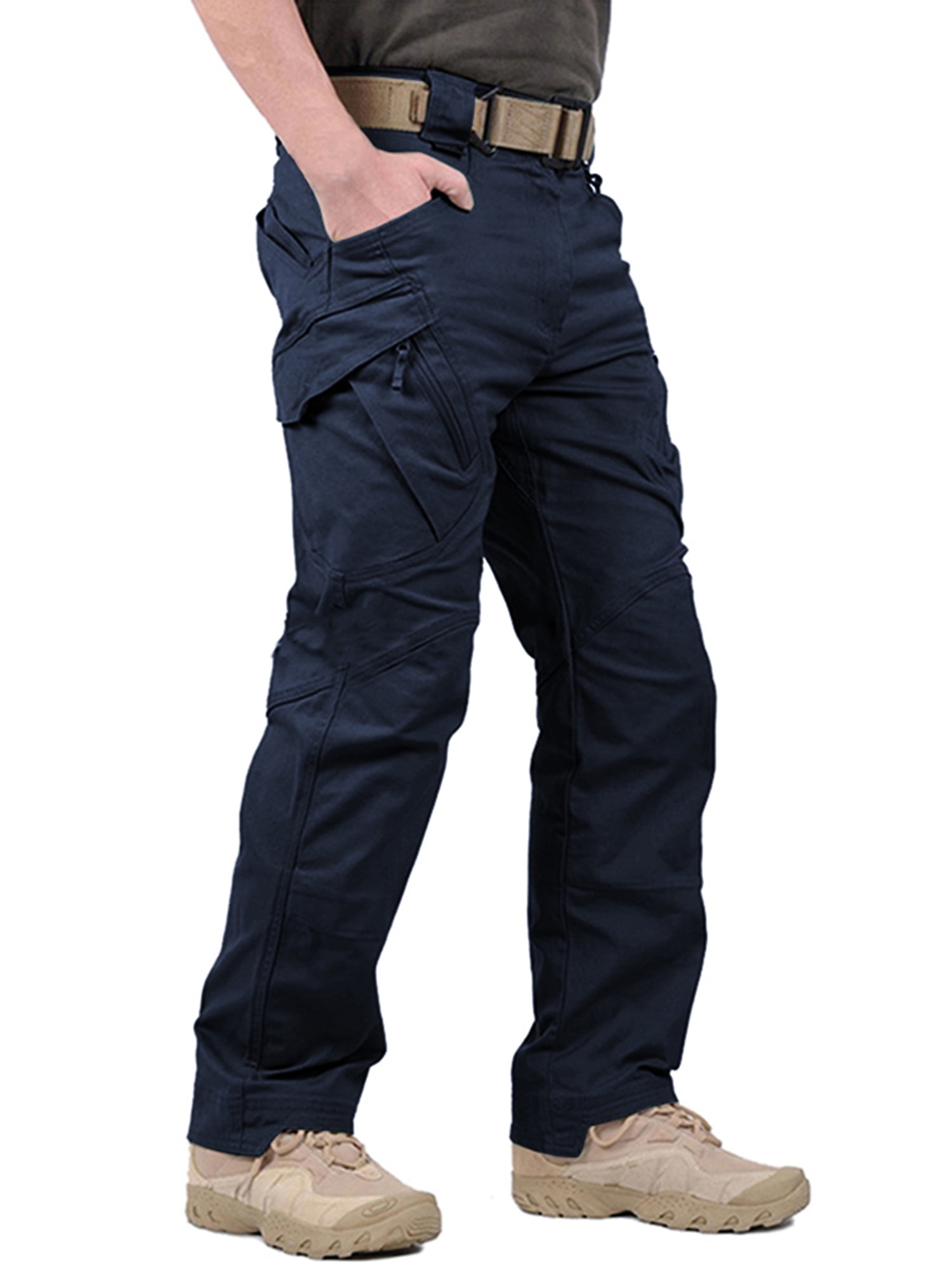 FEDTOSING Relaxed Work Cargo Pants Outdoor Mens Pant Navy Blue,Size 32× ...