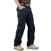 FEDTOSING Relaxed Work Cargo Pants Outdoor Mens Pant Navy Blue,Size 36×34