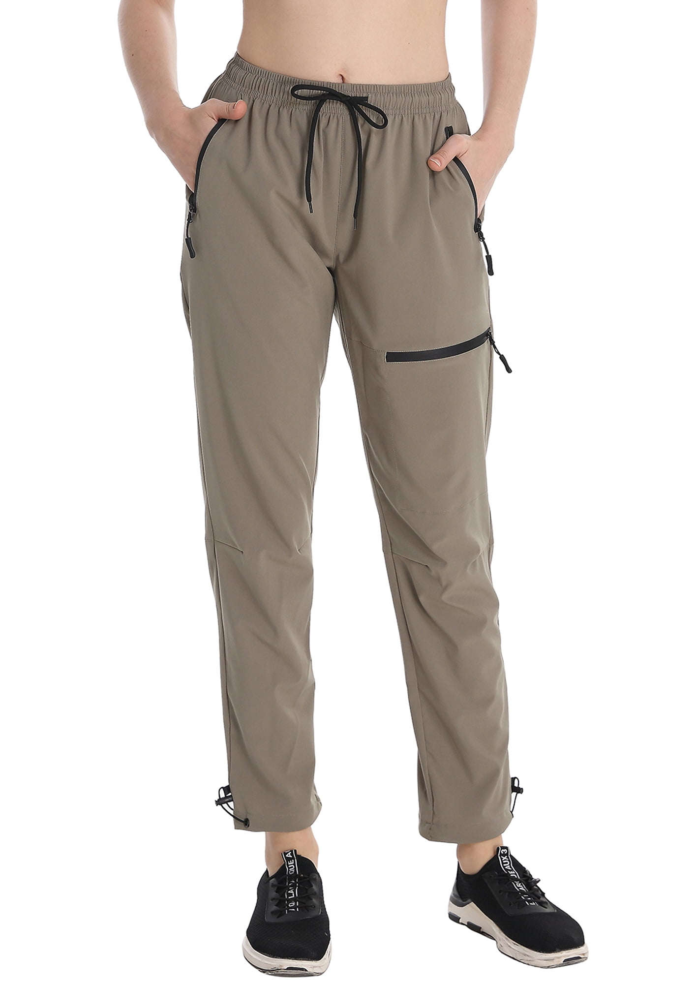 BALEAF Women's Hiking Pants Quick Dry Lightweight Elastic Waist Sz