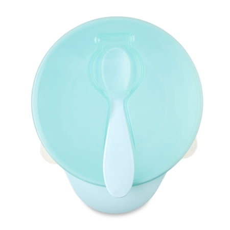 Parent's Choice Plastic Baby Feeding Bowl with Spoon Set, BPA Free, Easy Hold Toddler