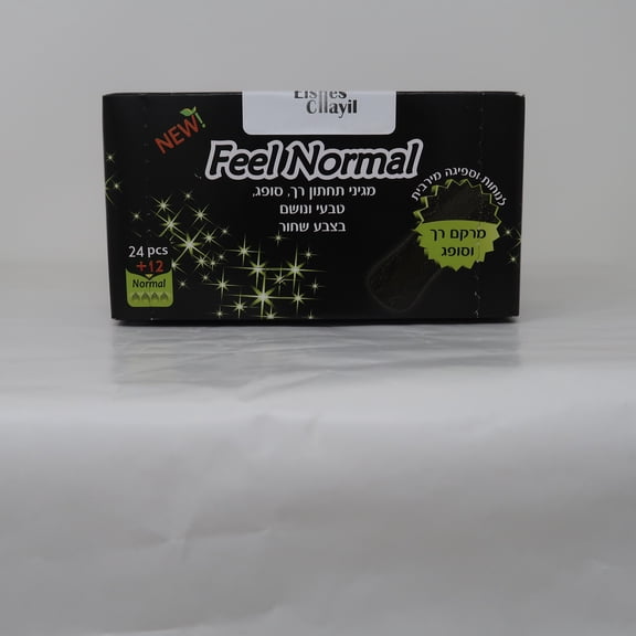 FEEL NORMAL DISPOSABLE BLACK PANTY LINERS 36 PCS - PACK OF 3