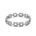 thumbnail image 1 of FEEL STYLE Male 12MM Zircon Silver Plated Rolo Chain Hip Hop Bracelet for Men Women 7", 1 of 5