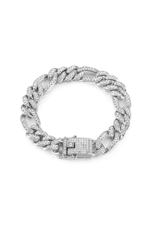 Male Icy Bling Cuban Chain Bracelet for Men Women Hip Hop Jewelry 13MM 8"