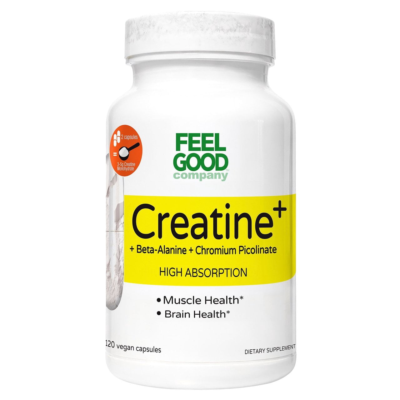 FEELGOOD Company Creatine+ 120 Vegan Capsules