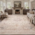 thumbnail image 1 of FEELHOME 4'x6' Vintage Area Rugs, Washable Rug for Living Room Bedroom Dining Room, Soft Carpet Non-Slip Indoor Rug for Home Office, Floor Rug Home Decor Beige, 1 of 7