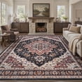 thumbnail image 1 of FEELHOME 5'x7' Traditional Area Rugs, Washable Rug for Living Room Bedroom Dining Room, Soft Carpet Non-Slip Indoor Rug for Office, Floor Rug for Home Decor Red, 1 of 7