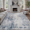 thumbnail image 1 of FEELHOME 8'x10' Area Rug Machine Washable Vintage Distressed Abstract Rug Non Slip Soft Carpet for Living Room Bedroom Dining Room Office Blue, 1 of 8