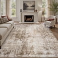 thumbnail image 1 of FEELHOME 8'x10' Area Rug Machine Washable Vintage Distressed Abstract Rug Non Slip Soft Carpet for Living Room Bedroom Dining Room Office Brown, 1 of 8