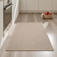 thumbnail image 1 of FEELHOME Kitchen Rugs 2 PCS Set 20"x32"+20"x48" Non-Slip Absorbent Kitchen Floor Mats Geometric Kitchen Mat Washable Small Throw Rug for Kitchen Decor, Beige, 1 of 7