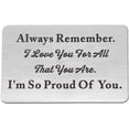 thumbnail image 1 of FEELMEM Always Remember I Love You for All That You are Inspirational Keychain, 1 of 7