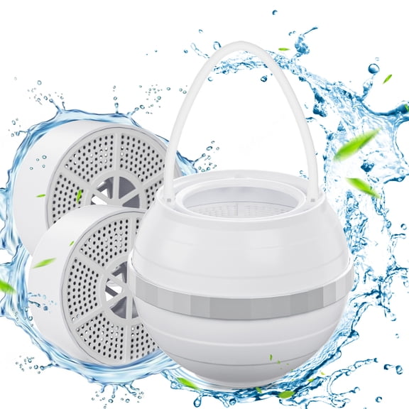 FEELSO Bath Filter for Tub, 10 Stages Water Filter Softens Hard Water Up to 2,500 Gallons for Healthier Skin & Hair White