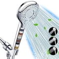 thumbnail image 1 of FEELSO High Pressure 3 Spray Showerhead, Filtered Shower Head with Handheld, Includes 60" Hose & 15-Stage Filter for Hard Water - Promotes Softer Skin, 1 of 8