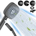 thumbnail image 1 of FEELSO Shower Head with Handheld, 4 Spray Mode High Pressure Showerhead with Hose 59" Stainless Steel for Bathroom Tub, Black, 1 of 11