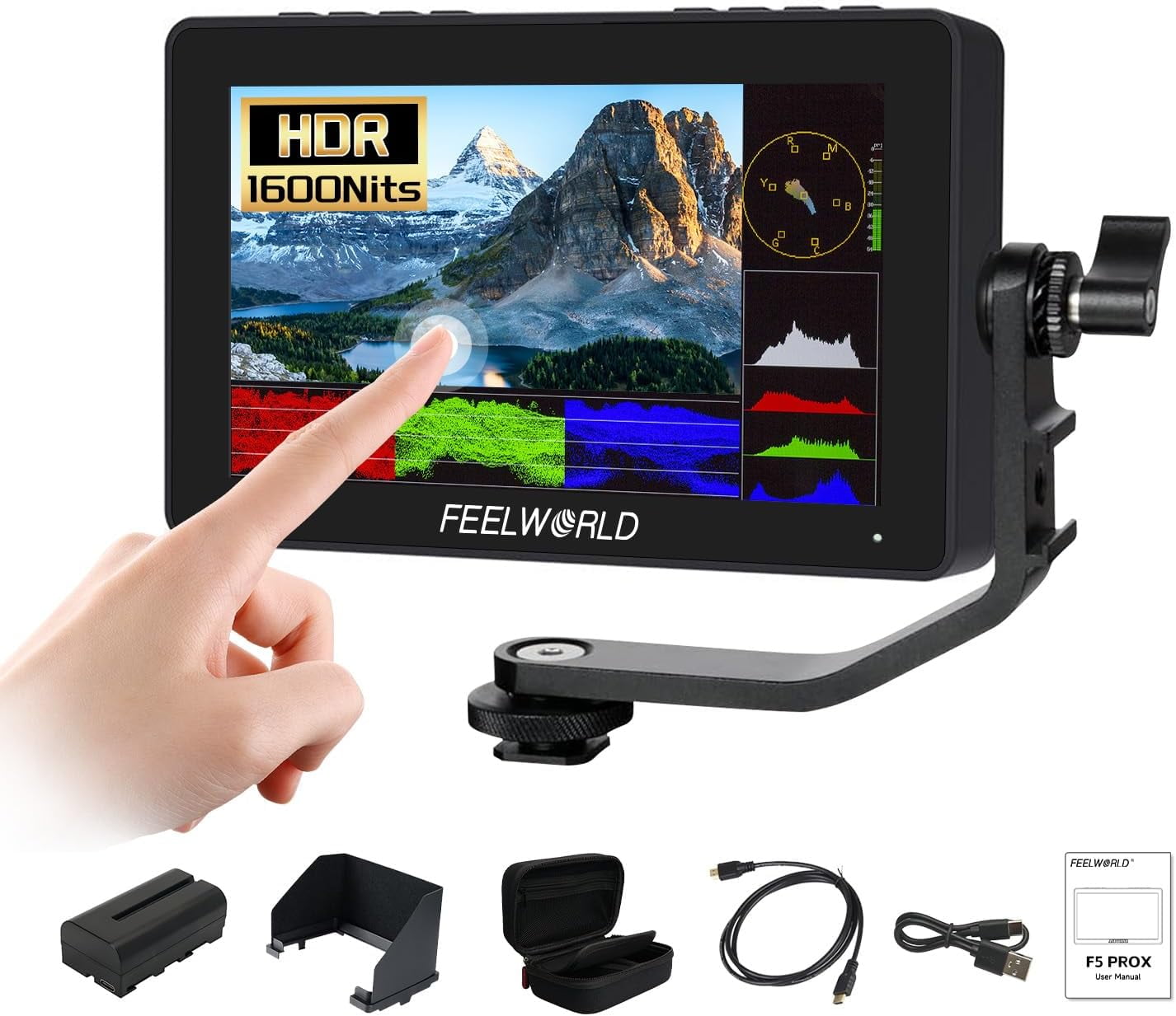 External Camera Display FEELWORLD F5 Prox 5.5 Inch 1600nit Camera