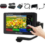 FEELWORLD F6 Pro 5.5 Inch 1600nits Touch Screen DSLR Camera Field Monitor with 4K HDMI 3D LUT 1920x1080 IPS F970 External Kit Install for Film Studio with Battery,Charger, Storage Case kit