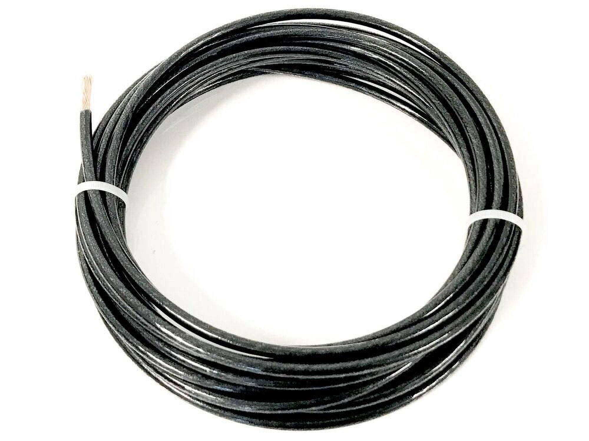 50 FT 8 AWG THHN THWN-2 Stranded Copper Building Wire – Black, 600V, VW-1