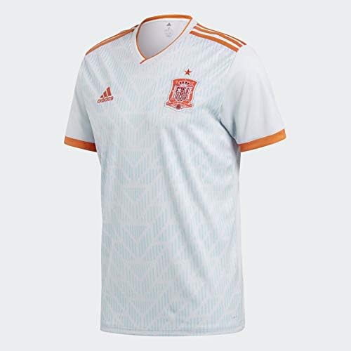 adidas Men's 2018 Spain Away Jersey White/Halo Blue/Bright Red