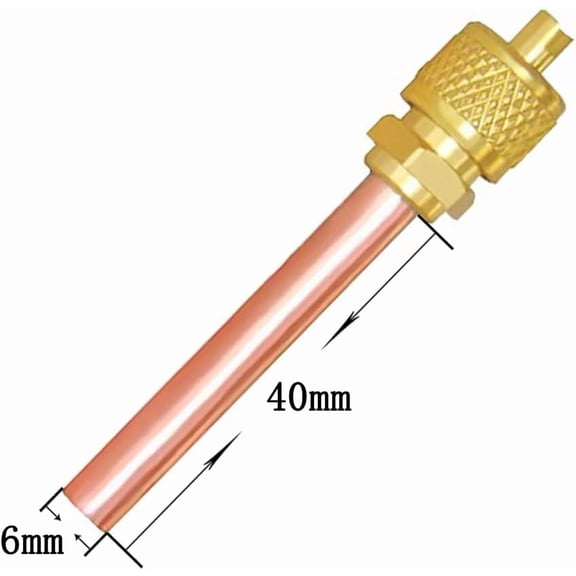 FEFEDFAA-1/4 Inch Metal One-Way Air Valve Air Conditioning Refrigeration Service Access Valve(Pack of 5)
