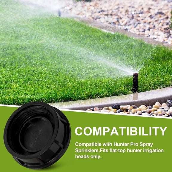 FEFEDFAA-10-Pack Sprinkler Caps Replacement for Hunter Pro Spray Sprinkler Head Cap, Compatible with Hunter Pro Spray, Spray Shut Off Cap with Fluoroelastomer Seals, Black Spray Head Cap & O-Ring