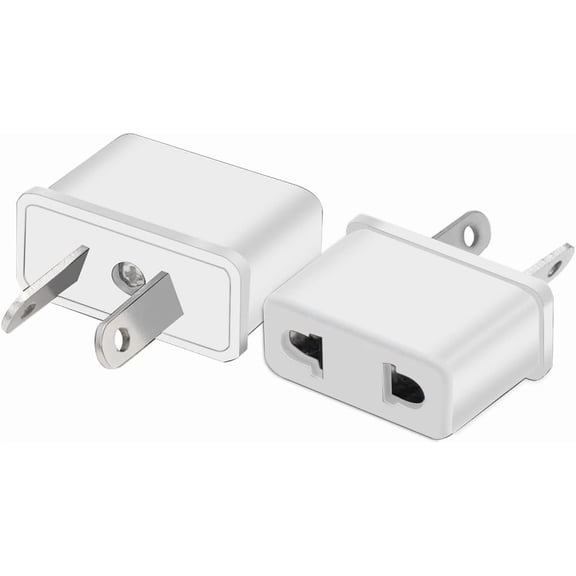 FEFEDFAA-10Pcs Australia Standard Travel Plug Adapters, EU/US Socket to AU Plug, 2 Hole Sockets, White