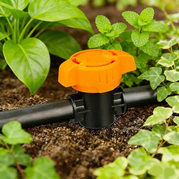 FEFEDFAA-14 Pack Drip Irrigation Shut Off Valves, Barbed Fittings for 1/2 Inch Drip Tubing, Water Flow Control for Garden, Greenhouse & Agricultural Irrigation