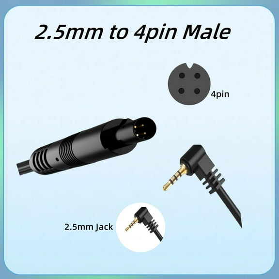 FEFEDFAA-2.5mm to 4Pin Dash Cam Cable (6M/19.68Ft 4PIN), Car Rear View Camera Extension Cord for Dash Cam Carplay Screen Plug and Play Replacement Cable Support AHD1080P 720P Vehicle Backup Camera