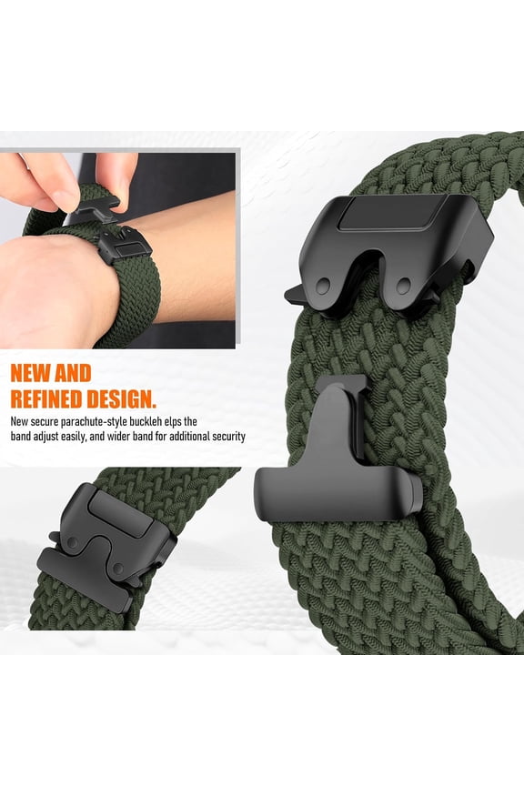 -2 Pack Braided Bands for Samsung Galaxy Watch 7 6 5 4 FE Band 40mm 44mm/6 Classic 43mm 47mm/4 Classic 42mm 46mm/5 Pro/Active 2,20mm Elastic Nylon Sport Strap for Garmin Vivoactive 6/5/3 Wome