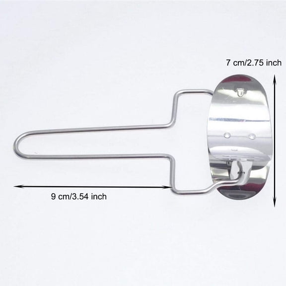 FEFEDFAA-2 Pieces Stainless Steel Pastry Rolling Cutter Circle Dough Blade Roller Dumpling Wrapper Mould Pie Ravioli Empanada Pierogi Calzone Making Tools for Home Kitchen, DIY, Gift, Dia.7 cm