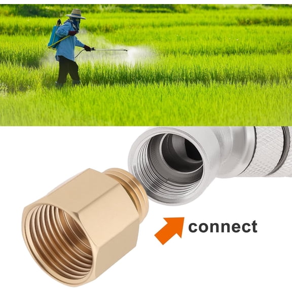 FEFEDFAA-2pcs 45 M14x1.5 Sprayer Nozzle Tips with M14 to M18 Thread Adapter for Backpack Sprayer Farm Water Pump Orchard
