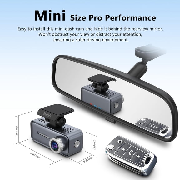FEFEDFAA-4K Mini Dash Cam FrontFront Dash Camera for CarsWiFi Car Camera with Voice Control, Night Vision, G-Sensor,24H Parking Mode, Loop Recording App, Dashcam 4K Included 32GB,Support 256GB