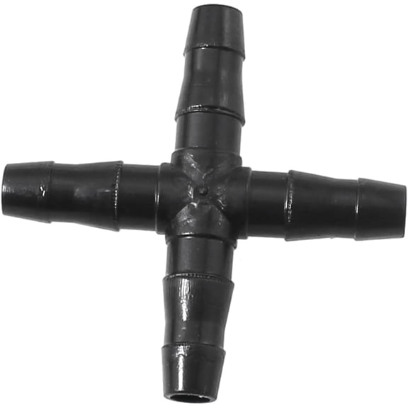 FEFEDFAA-50PCS 3.5x3.5cm Black Plastic Barbed 4 Way Cross Irrigation Component Drip Irrigation Cross Fitting for 1/4 Inch Drip Distribution Tubing and Drip Bubbler Tubing