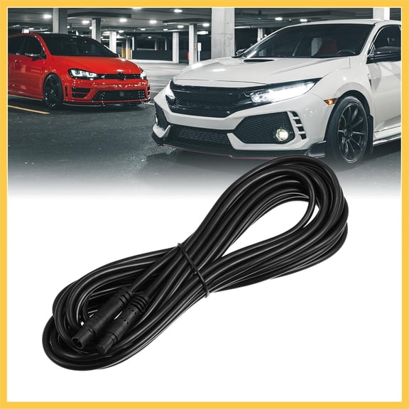 FEFEDFAA-6 Pin 19.69ft 600cm Backup Camera Extension Cable Dash Camera Cord Wires Car Rear View Camera Auto Replacement Parts