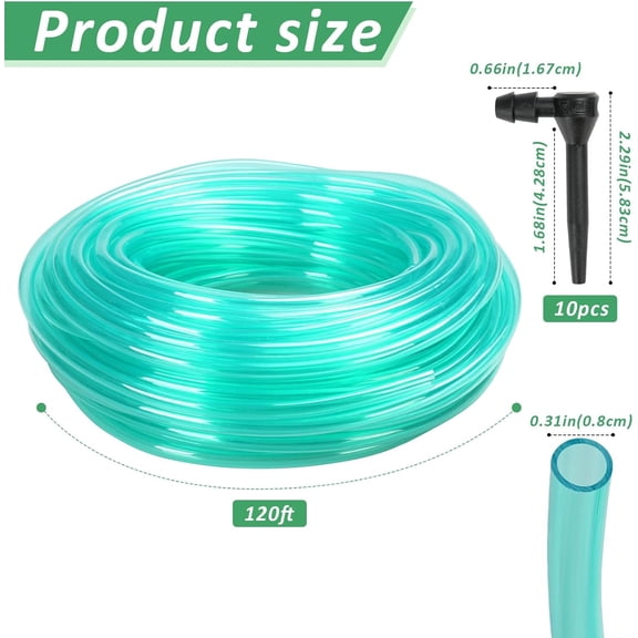 FEFEDFAA-60 Ft Maple Syrup Tree Tapping Tubing Line Maple Sap Vacuum Tubing Maple Syrup Tapping Kit with 10 Pieces Maple Tree Taps Syrup Collection Tubes Vacuum Line Hose for Maple Syrup Collection S