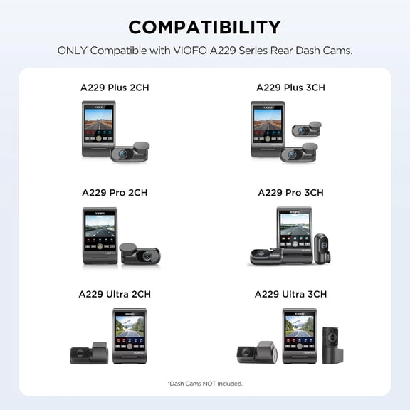 FEFEDFAA-6M (19.6ft) Rear Cable for A229 Plus/Pro/Ultra Dash Camera