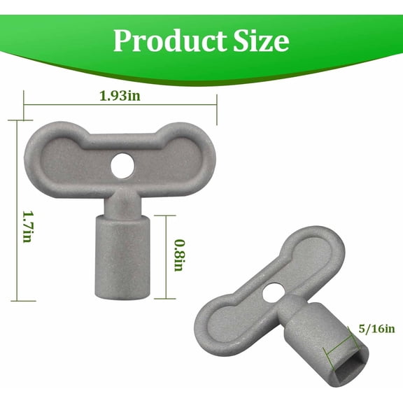 FEFEDFAA-80132 Sillcock Key, Water Spigot Key, Water Shut Off Key, Outdoor Faucet Handle, Water Key 5/16", Metal - 2 Pcs