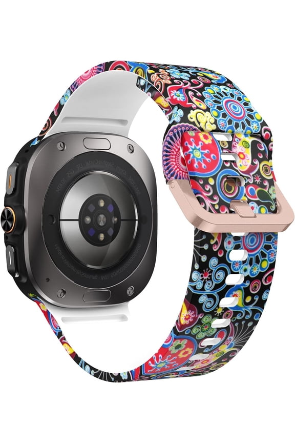 -Bands Compatible with Samsung Galaxy Watch 7 Ultra (47mm), Soft Football Pattern Silicone Replacement Strap for Galaxy Watch Ultra 47mm Women Men