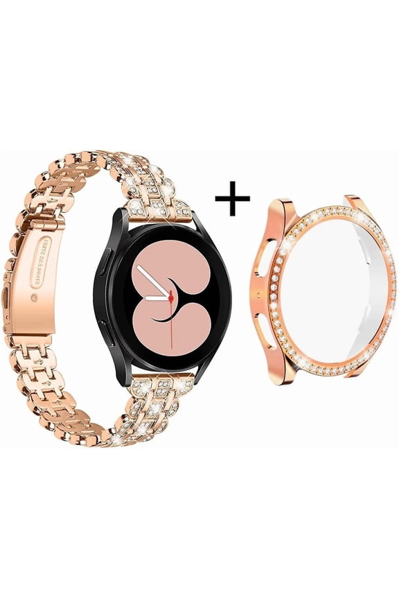 -Bling Band+ Case Compatible with Samsung Galaxy Watch 7 40mm/44mm, Women Replacement Dressy Strap& Cover for Samsung Watch 7