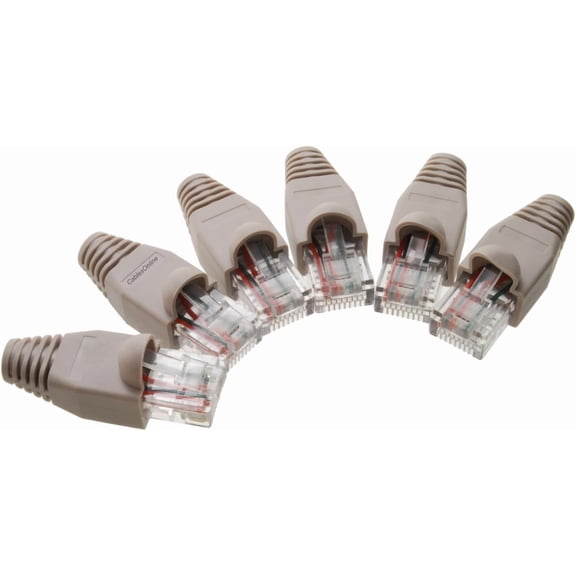 FEFEDFAA-CablesOnline 6-Pack 10/100 Ethernet Loopback Plug, Pinout 1-to-3, 2-to-6, Gray TS-UL01-6
