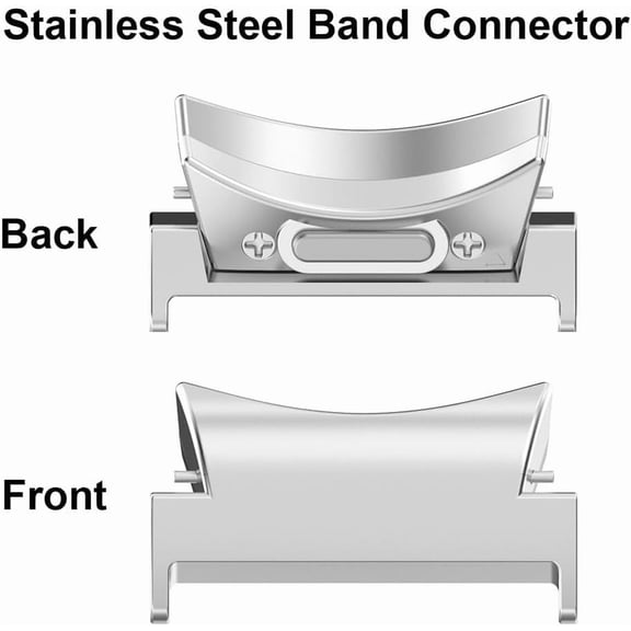 FEFEDFAA-Connectors Compatible for Samsung Galaxy Watch 7/FE/6/5/4 Bands 44mm 40mm Adapter, Stainless Steel Button Connector Band No Gap Connector Adapter for Galaxy Watch 6 Classic/5 Pro/ 4 Classic