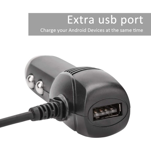 FEFEDFAA-Dash Cam Charger Micro USB, Car Charger with USB Port Compatible with YI, Roav and Most Other Dash Cameras, Sat Navs, Other Android Devices. (11.5FT)