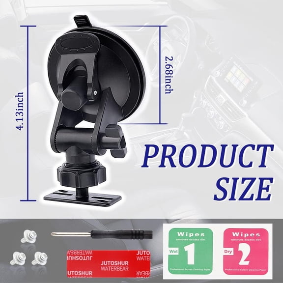 FEFEDFAA-Dash Cam Mount - 360Rotatable Portable Device Mount for Most Dash Cams & Rearview Cameras - Fits Car, Truck, SUV, RV, Van - Mini, Waterproof, Sturdy