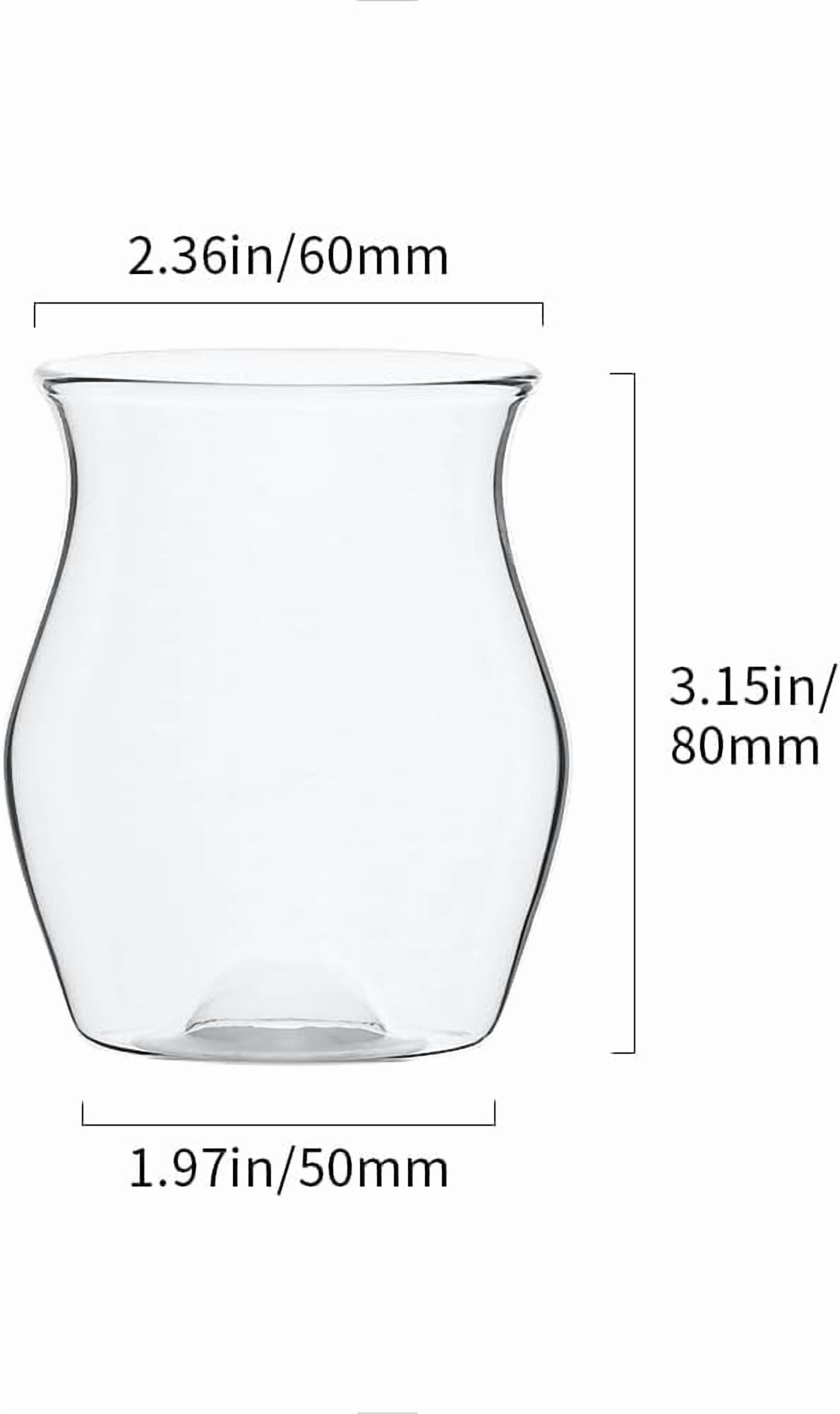 FEFEDFAA-Espresso Cup 5oz/150ml Single Wall Espresso Shot Glass for Specialty Coffee, Cold Brew, Espresso & Wine - Enhances Aroma Borosilicate Glass Cappuccino Sense Cup Drinking Mug, Clear
