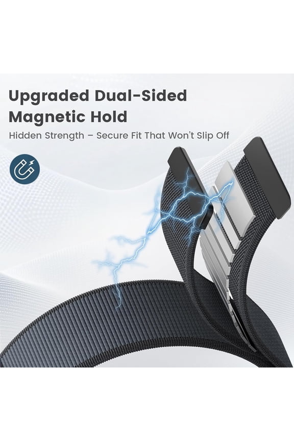-Fabric Magnetic Bands Compatible with Google Pixel Watch 4/3/2/1 Band/Pixel Watch 4 Band 41mm 45mm, Nylon Sport Loop Strap for Pixel 3 Watch Band 45mm for Men Women