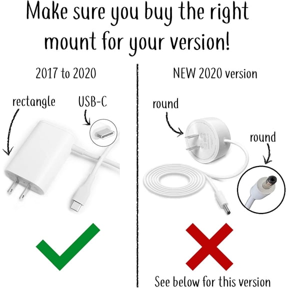 FEFEDFAA-Google WiFi [Old Rectangular Plug  NOT Current Round Plug] Outlet Holder Mount Stand: No Messy Screws! (1-Pack)